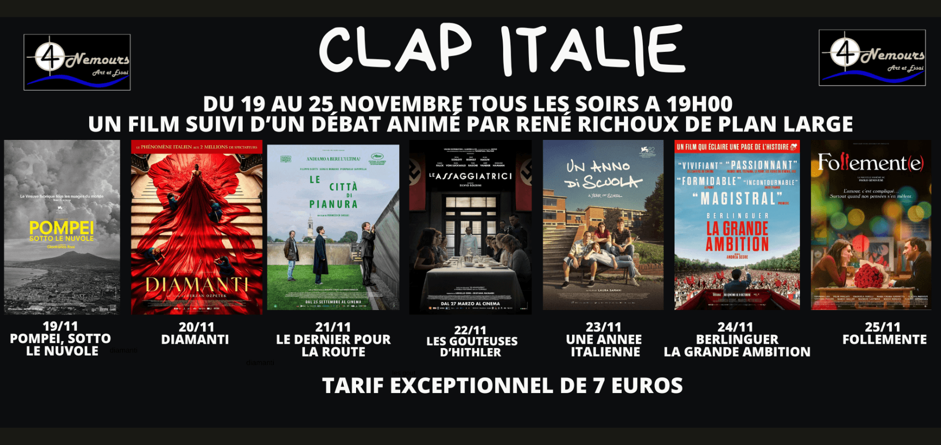actualité CLAP ITALIE 19/25 NOVEMBRE